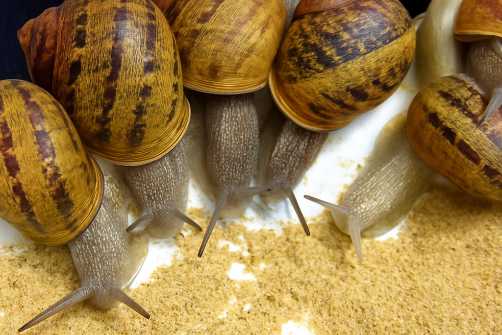 Żywienie ślimaków paszą w hodowli towarowej